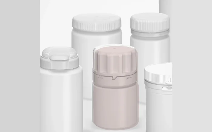 Moulded pharmaceutical jars with tamper-evident closures